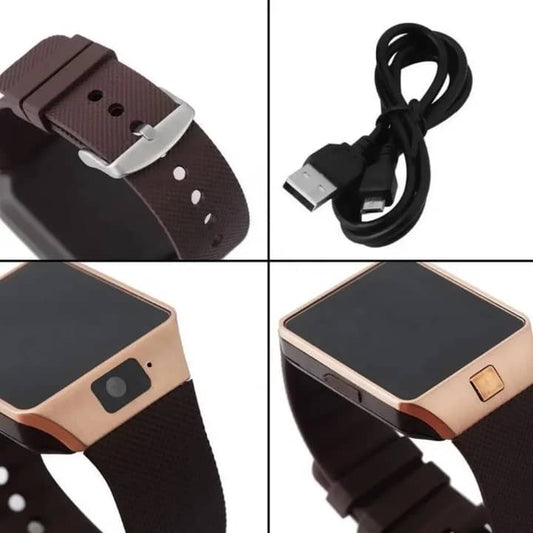 Montre Intelligente DZ09 Smart Watch – Bluetooth, Carte SIM, Caméra et Carte Mémoire