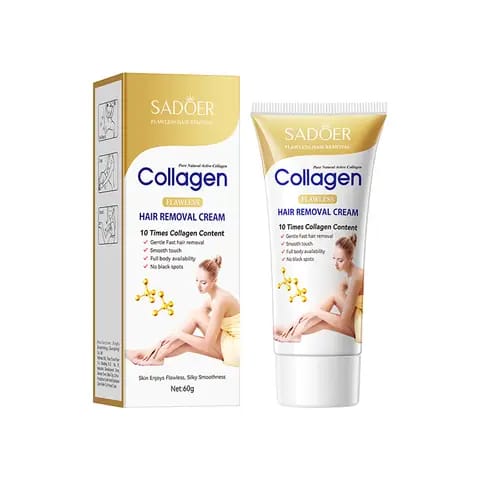 Crème Dépilatoire au Collagène 60 g – Épilation Rapide et Douce pour une Peau Lisse