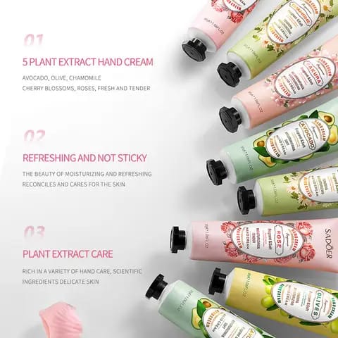Crème Mains Hydratante Parfumée 30 g – Extraits de Fruits et Plantes pour des Mains Douces et Éclatantes