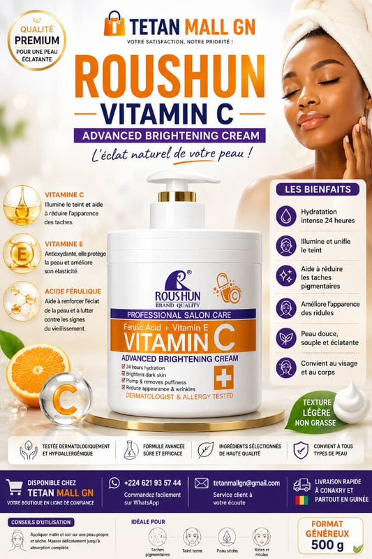 Crème Corporelle Vitamine C – Hydratante & Éclat Naturel