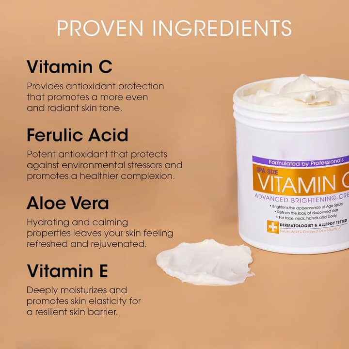 Crème Corporelle Vitamine C – Hydratante & Éclat Naturel