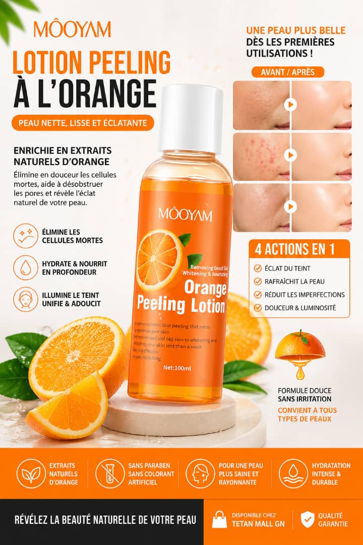 Orange Peeling Lotion – Exfoliation Douce & Éclat Naturel