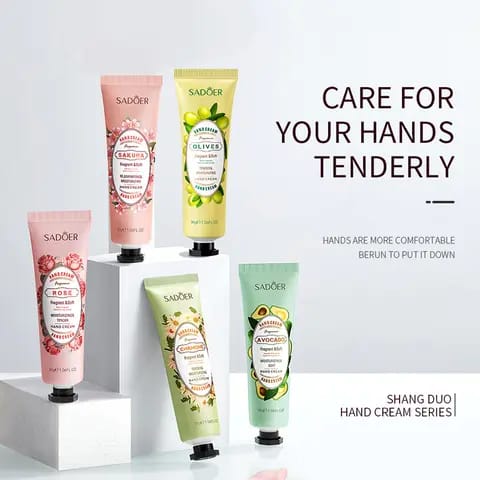 Crème Mains Hydratante Parfumée 30 g – Extraits de Fruits et Plantes pour des Mains Douces et Éclatantes