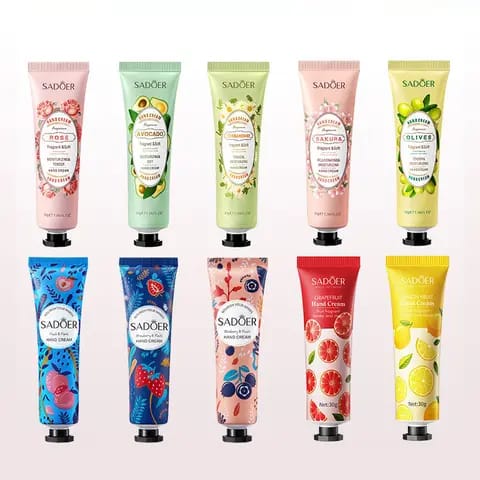 Crème Mains Hydratante Parfumée 30 g – Extraits de Fruits et Plantes pour des Mains Douces et Éclatantes
