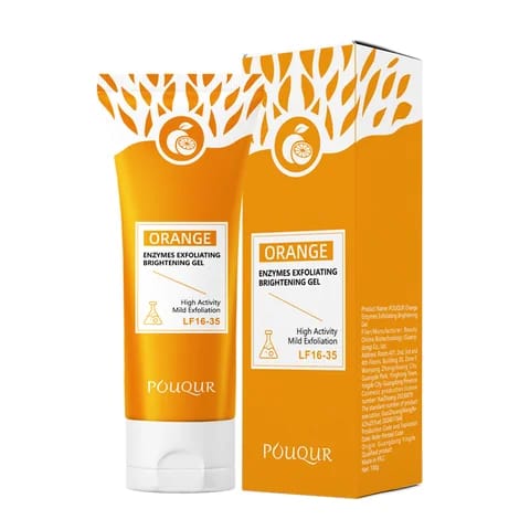 Gel Exfoliant Visage aux Enzymes d’Orange 100 g – Nettoyant Doux pour une Peau Fraîche et Éclatante