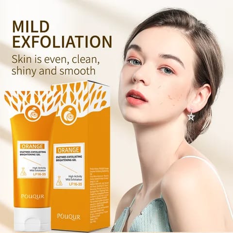 Gel Exfoliant Visage aux Enzymes d’Orange 100 g – Nettoyant Doux pour une Peau Fraîche et Éclatante