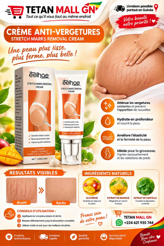 Crème Anti-Vergetures Végane – Soin Réparateur Doux pour une Peau Plus Lisse et Souple